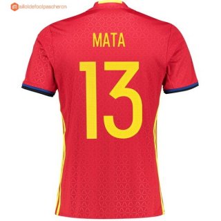 Maillot Espagne Domicile Mata 2016 Pas Cher