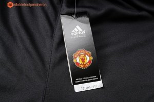 Survetement Manchester United Enfant 2017 2018 Noir Blanc Pas Cher