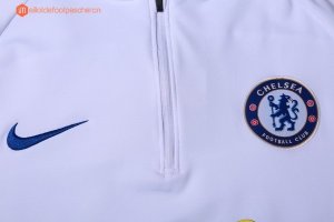 Survetement Chelsea 2017 2018 Blanc Bleu Pas Cher