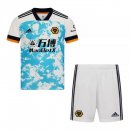 Maillot Wolves Exterieur Enfant 2020 2021 Blanc Pas Cher