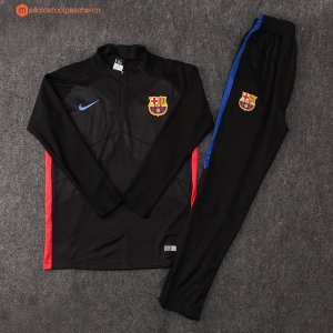 Survetement Barcelona 2017 2018 Noir Orange Pas Cher