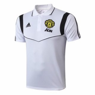 Polo Manchester United 2019 2020 Blanc Noir Pas Cher