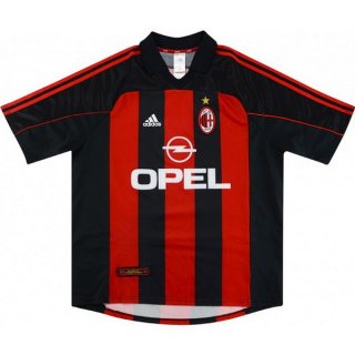 Maillot AC Milan Domicile Retro 2000 2002 Rouge Pas Cher