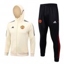 Sweat Shirt Capuche Manchester United 2023 2024 Jaune