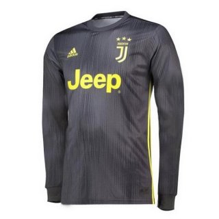 Maillot Juventus Third ML 2018 2019 Gris Pas Cher