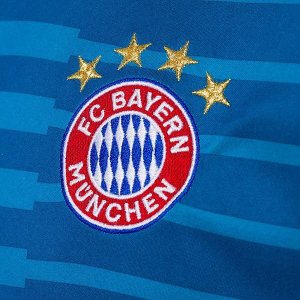 Maillot Bayern Munich Exterieur ML Gardien 2018 2019 Bleu Pas Cher