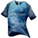 EA Sport Maillot Manchester City 2018 2019 Bleu Pas Cher