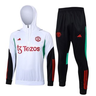 Sweat Shirt Capuche Manchester United 2024 Blanc 2 Sweat Shirt Capuche Manchester United 2024 Blanc 2