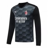 Maillot AC Milan Exterieur ML Gardien 2020 2021 Noir Pas Cher