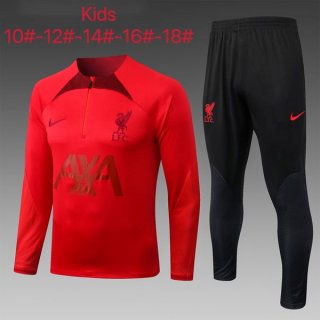 Enfant Survetement Training Liverpool 2023 Rouge Noir Enfant Survetement Training Liverpool 2023 Rouge Noir