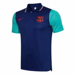 Polo Barcelona 2021 2022 Bleu Vert Pas Cher Polo Barcelona 2021 2022 Bleu Vert Pas Cher