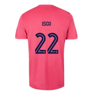 Maillot Real Madrid Exterieur NO.22 Isco 2020 2021 Rose Pas Cher