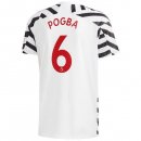 Maillot Manchester United NO.6 Pogba Third 2020 2021 Blanc Pas Cher