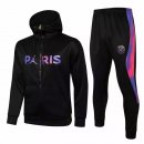 Sweat Shirt Capuche Paris Saint Germain 2021 2022 Noir Purpura Pas Cher