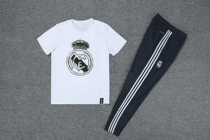 Entrainement Real Madrid Ensemble Complet 2019 2020 Blanc Bleu Pas Cher