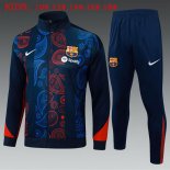 Enfant Survetement Barcelone 2025 2026 Bleu Rouge