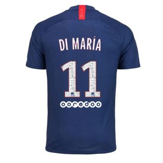 Maillot Paris Saint Germain NO.11 Di Maria Domicile 2019 2020 Bleu Pas Cher