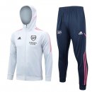 Sweat Shirt Capuche Arsenal 2023 2024 Gris Bleu