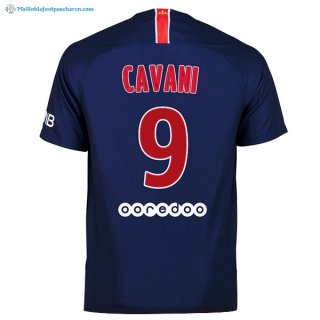 Maillot Paris Saint Germain Domicile Cavani 2018 2019 Bleu Pas Cher