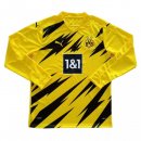 Thailande Maillot Borussia Dortmund Domicile ML 2020 2021 Jaune Pas Cher
