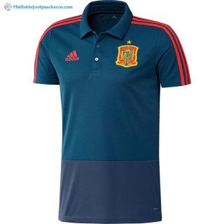 Polo Espagne 2018 Bleu Pas Cher Polo Espagne 2018 Bleu Pas Cher