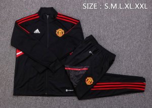 Survetement Manchester United 2023 Noir Rouge