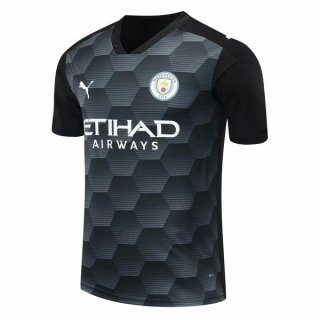 Maillot Manchester City Domicile Gardien 2020 2021 Noir Pas Cher