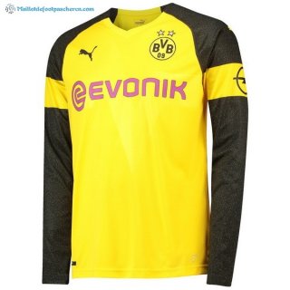 Maillot Borussia Dortmund Domicile ML 2018 2019 Jaune Pas Cher