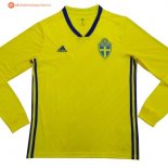 Maillot Suède Domicile ML 2018 Pas Cher