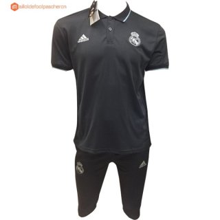 Polo Real Madrid Ensemble Complet 2017 2018 Noir Pas Cher