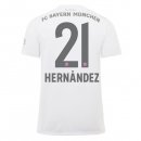 Maillot Bayern Munich NO.21 Hernández Exterieur 2019 2020 Blanc Pas Cher