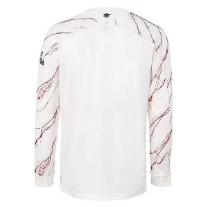 Thailande Maillot Arsenal Exterieur ML 2020 2021 Blanc Pas Cher