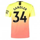 Maillot Manchester City NO.34 Sandler Third 2019 2020 Orange Pas Cher