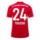 Maillot Bayern Munich NO.24 Tolisso Domicile 2019 2020 Rouge Pas Cher