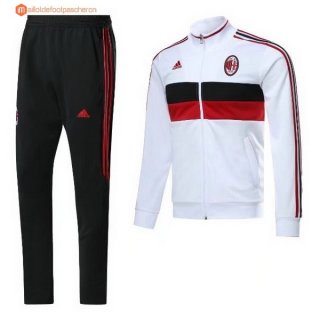 Survetement Milan 2017 2018 Blanc Noir Pas Cher Survetement Milan 2017 2018 Blanc Noir Pas Cher