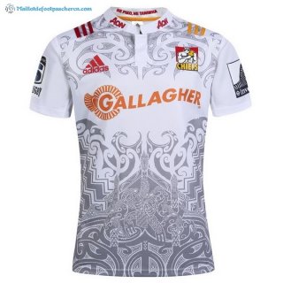 Maillot Rugby Chiefs Exterieur 2017 2018 Blanc Pas Cher