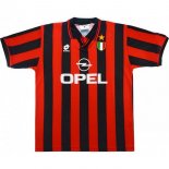 Maillot AC Milan Domicile Retro 1996 1997 Noir Rouge Pas Cher