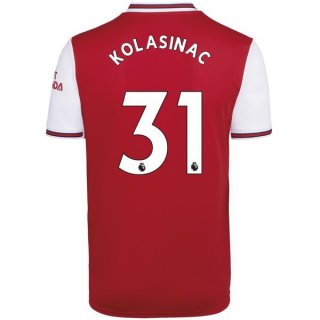 Maillot Arsenal NO.31 Kolasinac Domicile 2019 2020 Rouge Pas Cher