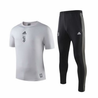 Entrainement Juventus Ensemble Complet 2019 2020 Gris Noir Pas Cher