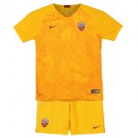 Maillot AS Roma Third Enfant 2018 2019 Jaune Pas Cher