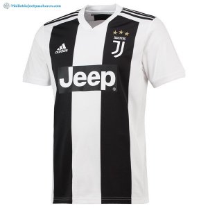 Maillot Juventus Domicile Ronaldo 2018 2019 Blanc Noir Pas Cher