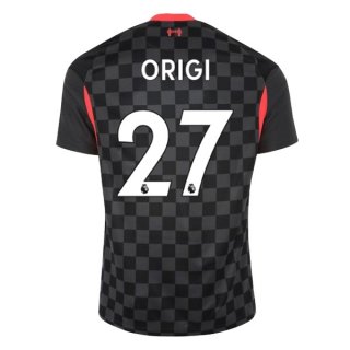 Maillot Liverpool NO.27 Origi Third 2020 2021 Noir Pas Cher Maillot Liverpool NO.27 Origi Third 2020 2021 Noir Pas Cher