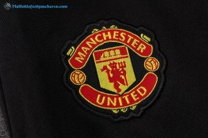 Survetement Manchester United 2017 2018 Noir Gris Pas Cher