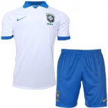 Maillot Brésil Exterieur Enfant 2019 Blanc Pas Cher