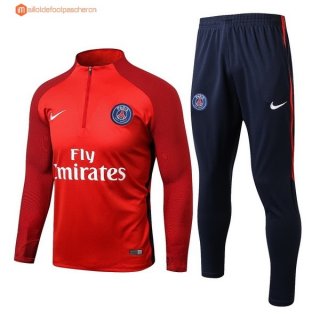 Survetement Paris Saint Germain Enfant 2017 2018 Rouge Pas Cher