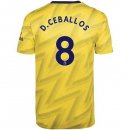 Maillot Arsenal NO.8 D.Ceballos Exterieur 2019 2020 Jaune Pas Cher