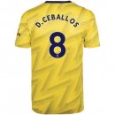 Maillot Arsenal NO.8 D.Ceballos Exterieur 2019 2020 Jaune Pas Cher