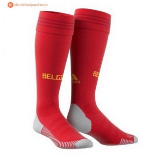 Chaussette Belgique Domicile 2018 Rouge Pas Cher