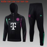 Enfant Sweat Shirt Capuche Bayern Munich 2024 Noir 2
