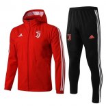 Coupe Vent Ensemble Complet Juventus 2019 2020 Rouge Noir Pas Cher